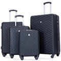 Travelhouse 4 Piece Hardshell Luggage Set Hardside Lightweight Suitcase with TSA Lock Spinner Wheels.(Blue)