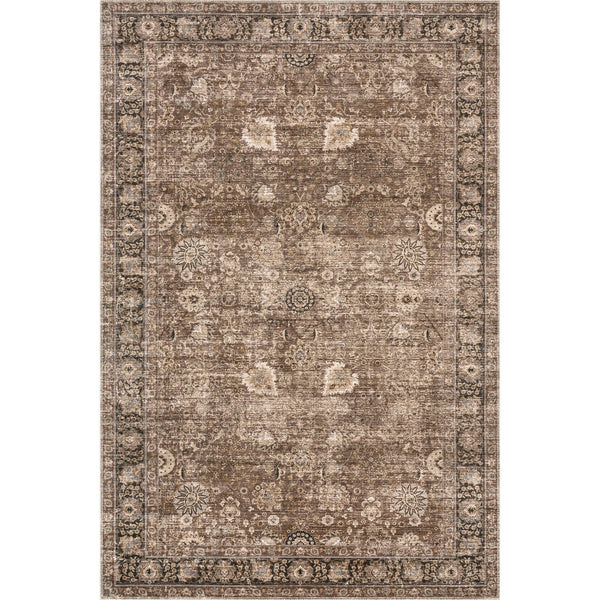 Lauren Liess x RugsUSA - Bayberry Vintage Machine Washable Area Rug, 5' x 8', Brown