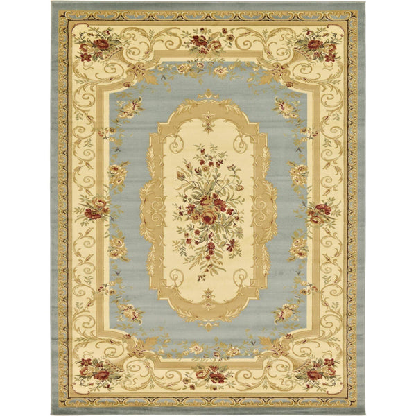 Unique Loom Henry Versailles Area Rug - 9' x 12' Light Blue