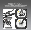 Aostirmotor Folding Electric Bike 20 in Fat Tire, with 750W Motor, 48V 12.5AH Removable Lithium Battery, Ebikes for Adults UL2849
