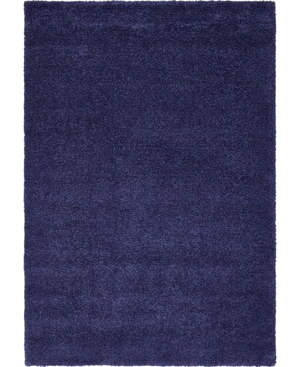 Unique Loom Solid Calabasas Solo Area Rug - 5' x 7'7" - Navy Blue