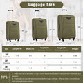 Softside Luggage Expandable 3 Piece Set Suitcase Upright Spinner Softshell Lightweight Luggage Travel Set
