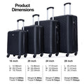 Travelhouse 4 Piece Hardshell Luggage Set Hardside Lightweight Suitcase with TSA Lock Spinner Wheels.(Blue)