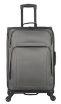 Protege 5 Piece Spinner Luggage Set, Includes 28 in Checked, 24 in Checked Bags, 20 in Carry - on, 15 in Boarding Tote and Matching Utility Bag, All Ages, Grey