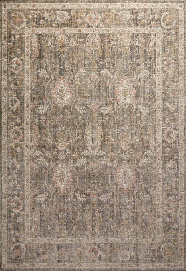 Chris Loves Julia x Loloi Rosemarie ROE-01 Sage Blush Area Rug - 5 ft Round