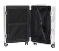 All Aluminum Magnesium Hardshell Carry on Luggage with Wheels, Modern Zipperless Hardshell Checked Luggage with TSA Lock, Airline Approved Metal Suitcase Travel Metal Rolling Luggage