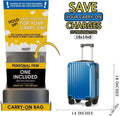 Personal Item Suitcase 18x14x8 Inches Hardside Built in TSA Lock & USB Port Lightweight Luggage with Removable Silent Wheels Underseat Carry - on Bag for Spirit and Frontier and More (Blue)