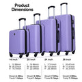 Travelhouse 4 Piece Hardshell Luggage Set Hardside Lightweight Suitcase with TSA Lock Spinner Wheels.(Blue)