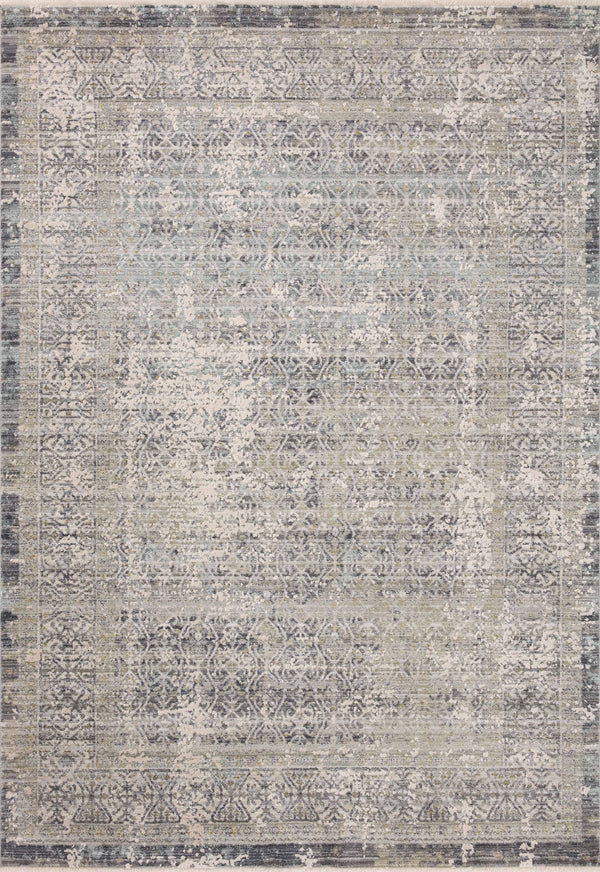 Amber Lewis x Loloi 7'10" 7'10" Sky/Stone Round/Square Alie ALE-04 Area Rug