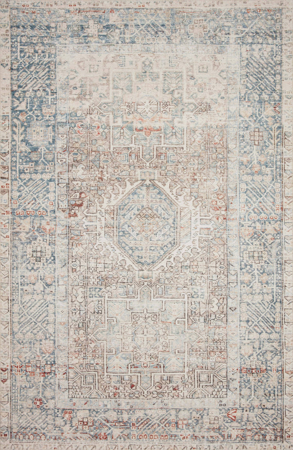 Chris Loves Julia x Loloi Jules JUL-07 Natural Ocean Area Rug - 2 ft x 5 ft