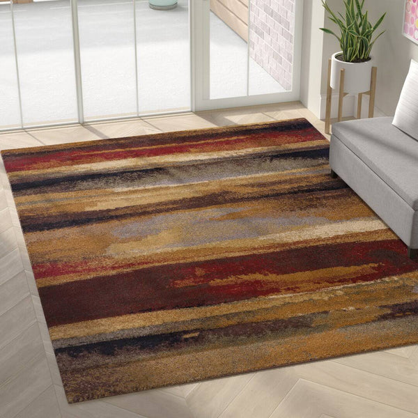 Ebern Designs Hartle Brown/Beige Area Rug Size: 5'3 inch x 7'3 inch