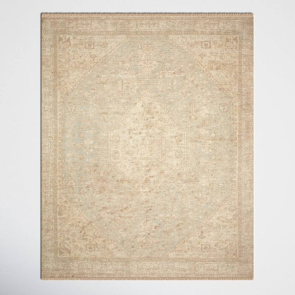 Amanda Oriental Hand-Woven Flatweave Ocean/Ivory Indoor Use Only Area Rug Joss & Main Rug Size: Rectangle 5' x 7'6"