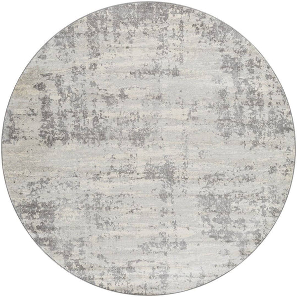 Clayborn Abstract Gray/Cream Area Rug Trent Austin Design Rug Size: Round 53x22