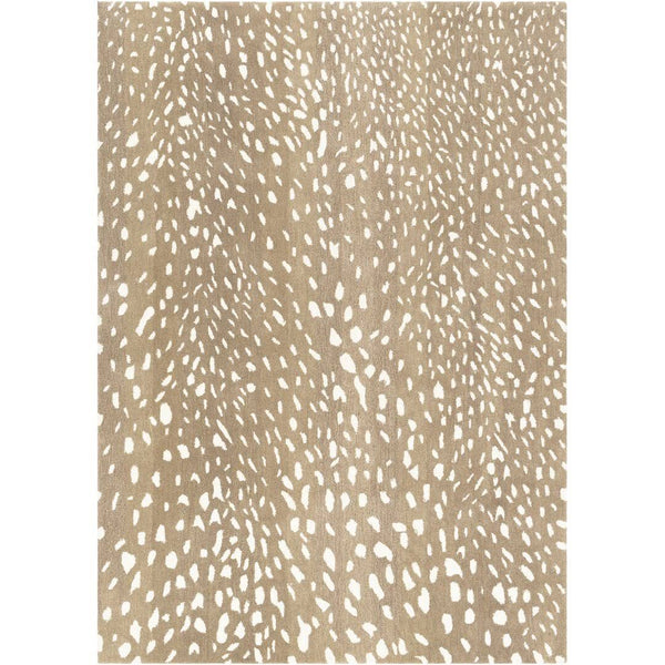 Jona Animal Print Handmade Tufted Wool Light Brown/Tan/Cream Area Rug Birch Lane Rug Size: Rectangle 5' x 8'