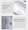 All Aluminum Magnesium Hardshell Carry on Luggage with Wheels, Modern Zipperless Hardshell Checked Luggage with TSA Lock, Airline Approved Metal Suitcase Travel Metal Rolling Luggage