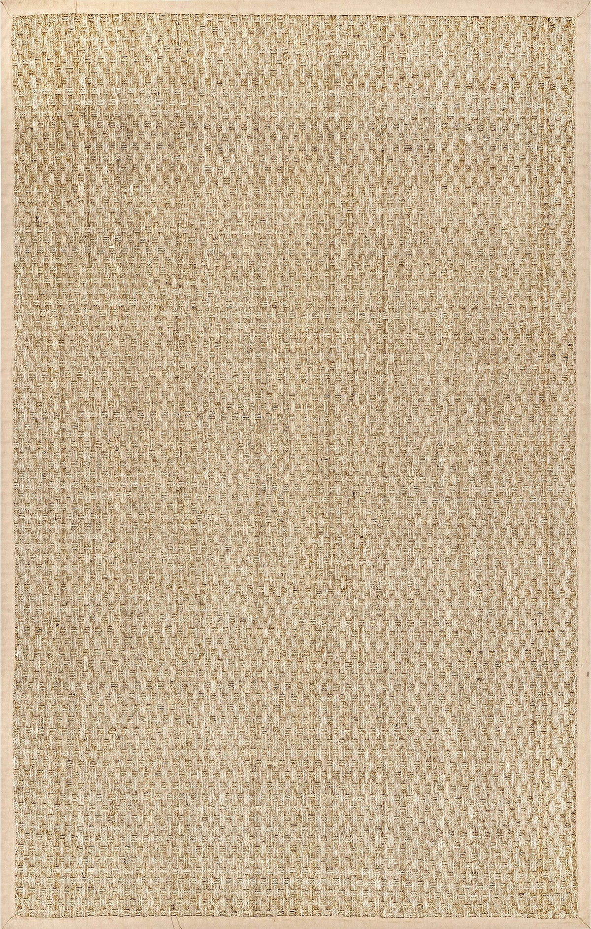nuLOOM Hesse Checker Weave Seagrass Area Rug, 3' x 5', Natural