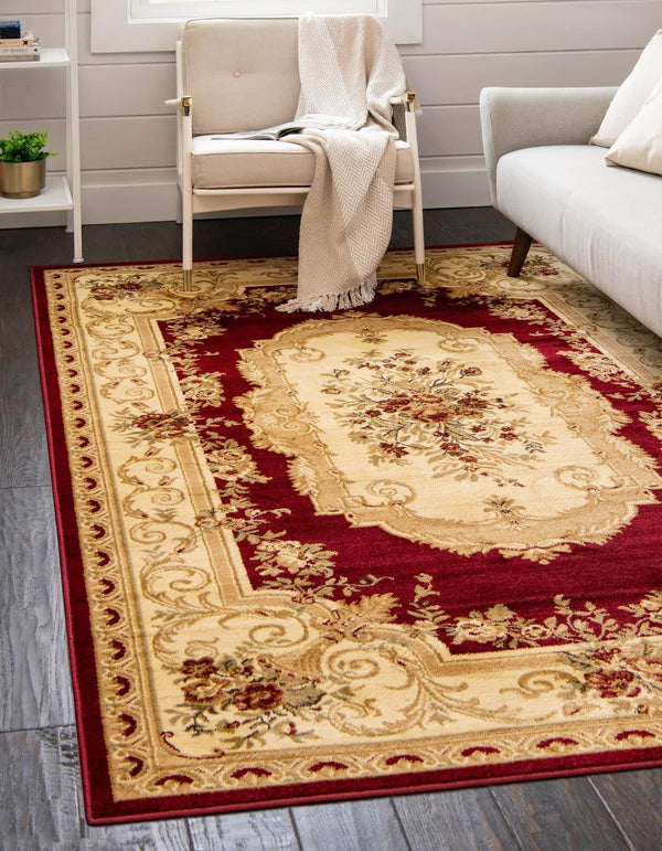 Unique Loom Henry Versailles Area Rug - 5' x 8' Red