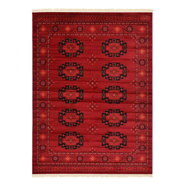 Unique Loom Tekke Red 10 ft Runner Area Rug