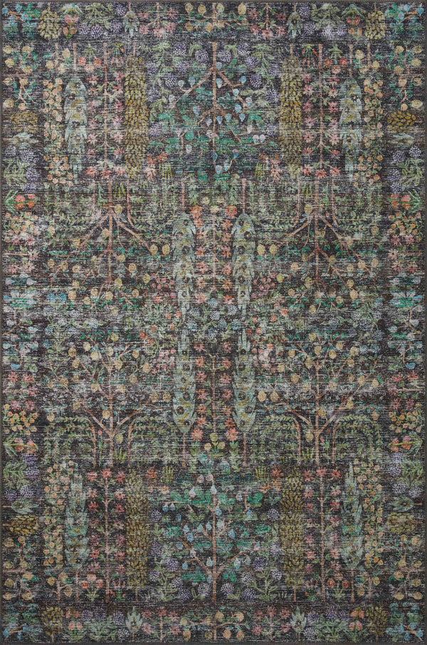 Rifle Paper Co. x Loloi 7'6" x 9'6" Charcoal Large Maison Grove (MAO-07) Area Rug