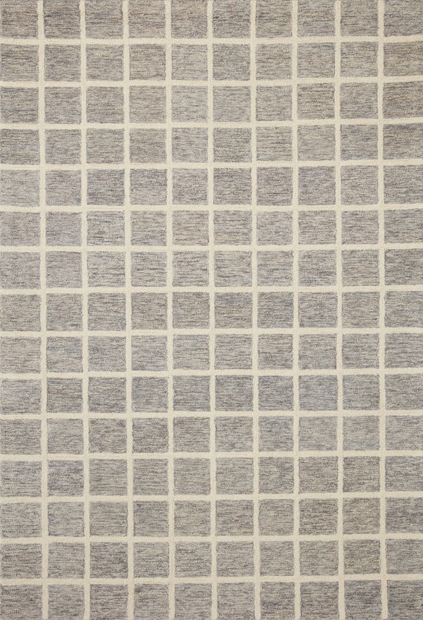 Chris Loves Julia x Loloi 5'0" 7'6" Slate/Ivory Polly POL-05 Area Rug