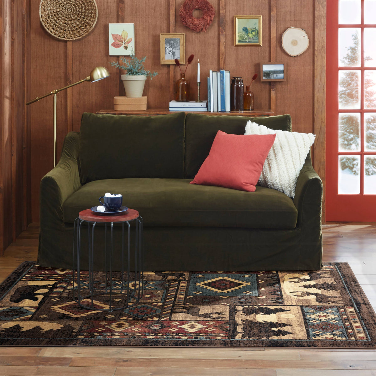 Home Dynamix Buffalo Bear Rustic Area Rug - 5'2"x7'2"