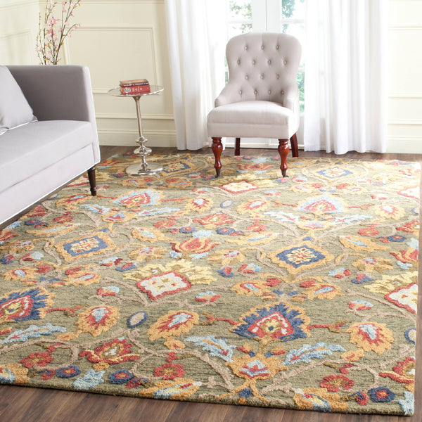 Safavieh Blossom Green/Multi 8 ft. x 10 ft. Area Rug