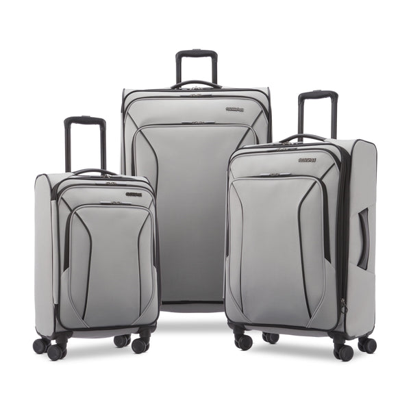 American Tourister X - Lite 3 - Piece Luggage Set with Spinner Wheels - Light Grey