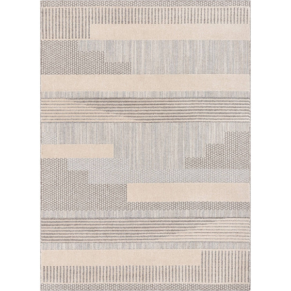 Well Woven Harlow Briar Contemporary Geometric Abstract Beige 5'3" x 7'3" Area Rug