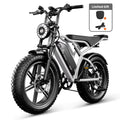 Electric Bike for Adults, 750W Peak 1500W Motor, 20"x4" Fat Tire E Bicycle, Hydraulic Disc Brakes, E Mountain Bike, 48V/15AH UL2849, App Control