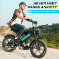 Tamobyke Electric Bike for Adults, Peak 1500W 28mph Mountain Ebike, 48V 15.6AH 20" Fat Tire Electric Bicycle Full Suspension UL2849
