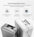 All Aluminum Magnesium Hardshell Carry on Luggage with Wheels, Modern Zipperless Hardshell Checked Luggage with TSA Lock, Airline Approved Metal Suitcase Travel Metal Rolling Luggage