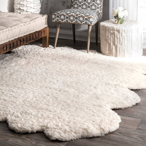 nuLOOM Hand Tufted Octo Pelt Faux Sheepskin Area Rug - Off-White (Beige) (6' x 7')