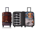 The Ten (10 - Bottle) Wine Luggage, TSA Approved Anti - Theft Zipper, Lightweight Hard Shell Spinner Suitcase