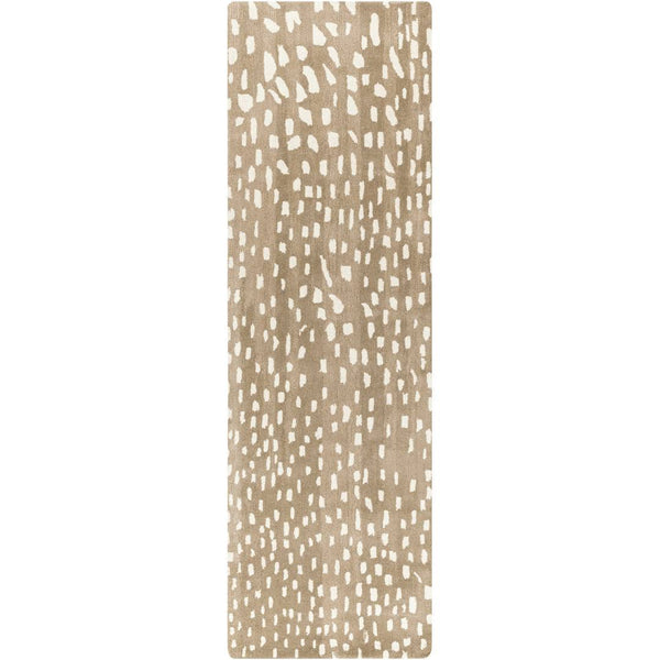 Jona Animal Print Handmade Tufted Wool Light Brown/Tan/Cream Area Rug Birch Lane Rug Size: Runner 2'6" x 8'