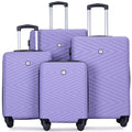 Travelhouse 4 Piece Hardshell Luggage Set Hardside Lightweight Suitcase with TSA Lock Spinner Wheels.(Blue)