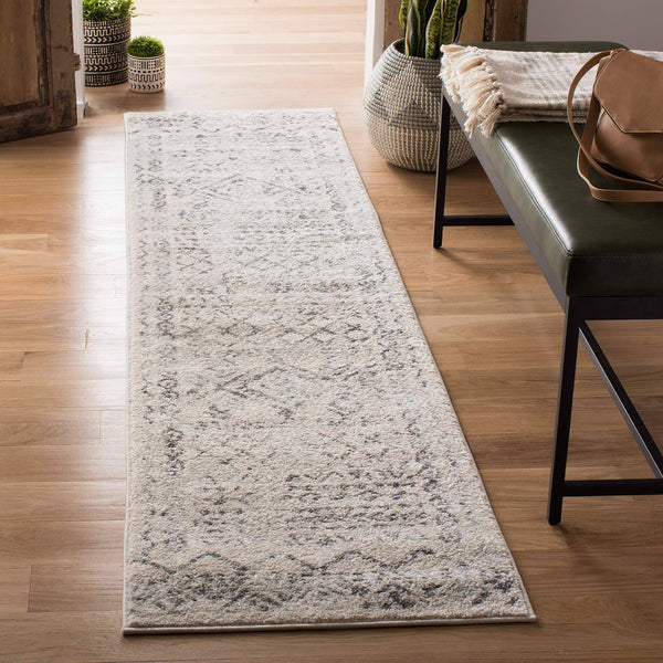 Safavieh Tulum Ivory/Gray 2 ft. x 15 ft. Runner Rug - Black