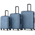 3 Piece Blue Luggage Travel Set, 20" 24" 28" Carry on Luggage with Spinner Wheels, Lightweight Hard Case Luggage Travel Suitcase Christmas Gifts for Business Trip Holiday Travel Cruise