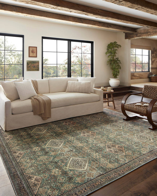 Magnolia Home by Joanna Gaines x Loloi Sinclair Machine Washable Turquoise / Multi Area Rug Rug Size: Runner 2' x 5'