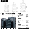 COOLIFE Expandable Suitcase PC ABS TSA Luggage 3 Piece Set
