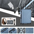 3 Piece Blue Luggage Travel Set, 20" 24" 28" Carry on Luggage with Spinner Wheels, Lightweight Hard Case Luggage Travel Suitcase Christmas Gifts for Business Trip Holiday Travel Cruise