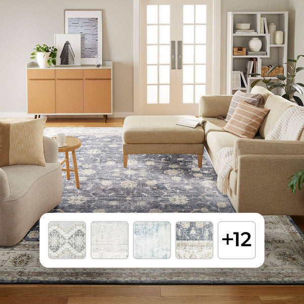Member's Mark Everwash Washable Accent Rug, 24'x 43'-Charcoal