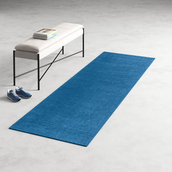 Crowe Handmade Wool Dark Blue Area Rug AllModern Rug Size: Runner 2'6" x 8'