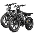 Electric Bike for Adults, 750W Peak 1500W Motor, 20"x4" Fat Tire E Bicycle, Hydraulic Disc Brakes, E Mountain Bike, 48V/15AH UL2849, App Control
