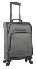 Protege 5 Piece Spinner Luggage Set, Includes 28 in Checked, 24 in Checked Bags, 20 in Carry - on, 15 in Boarding Tote and Matching Utility Bag, All Ages, Grey