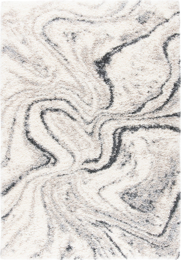 Safavieh Fontana Shag FNT848A Ivory - Grey 4' x 6' Area Rug