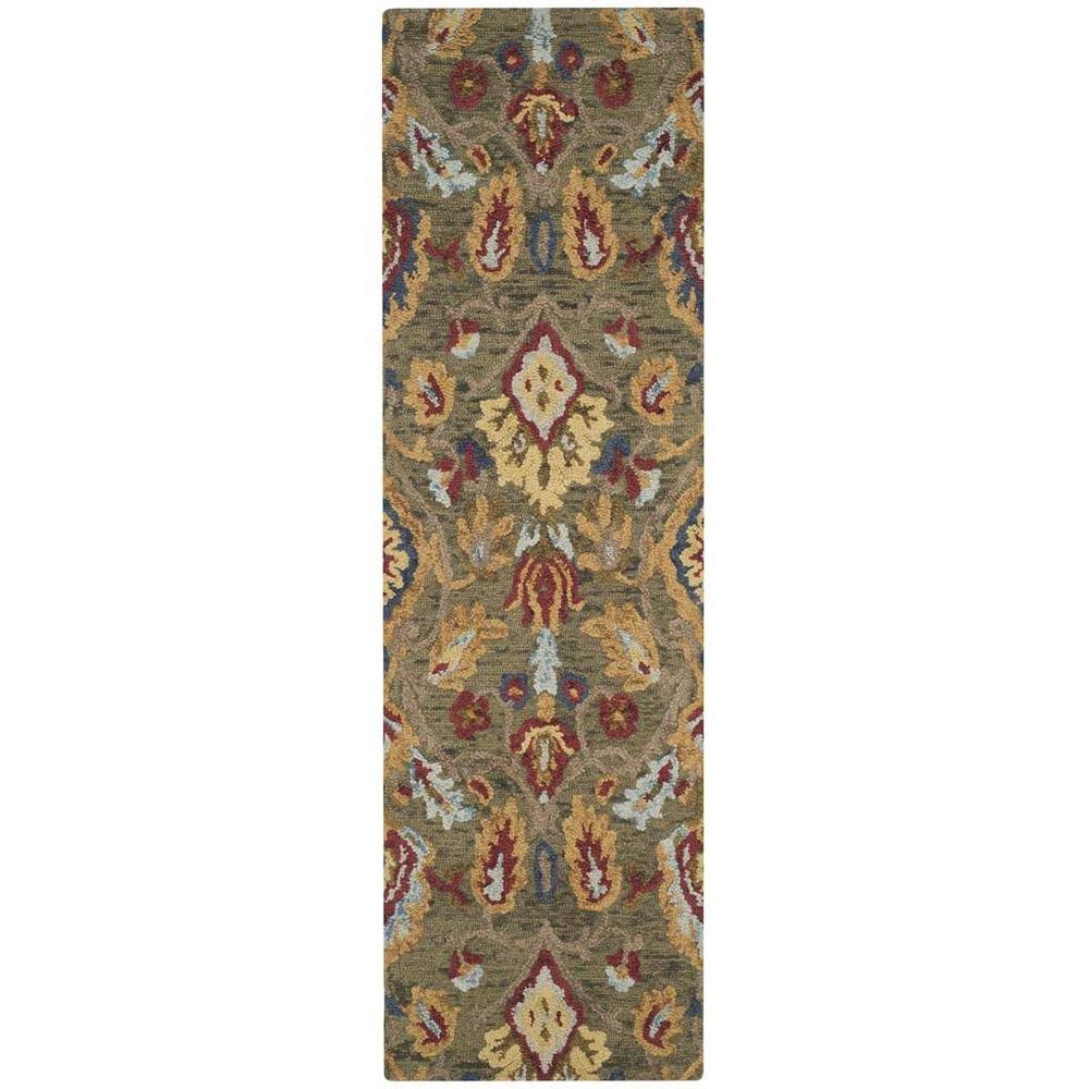 Safavieh Blossom, Green / Multi, 2'-3" x 14', Area Rug