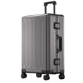All Aluminum Magnesium Hardshell Carry on Luggage with Wheels, Modern Zipperless Hardshell Checked Luggage with TSA Lock, Airline Approved Metal Suitcase Travel Metal Rolling Luggage
